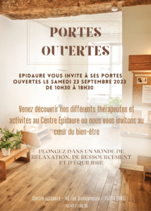 Flyer Journée Portes Ouvertes Epidaure